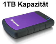 Transcend StoreJet 25H3P Speicherkapazität