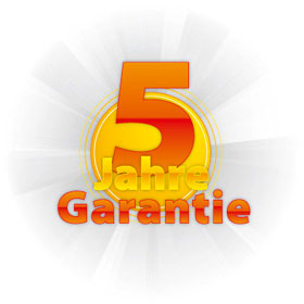 5 Jahre Herstellergarantie