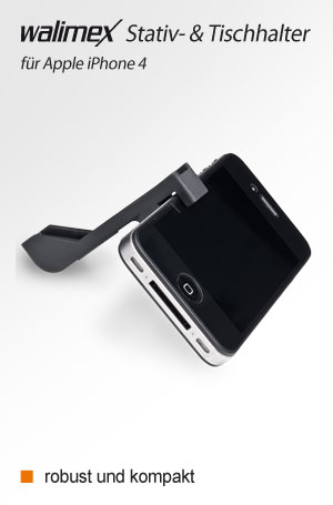walimex Stativ- & Tischhalter f&uuml;r Apple iPhone 4