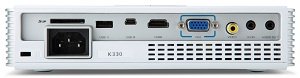 Acer K330 3D DLP Projektor - Anschl&uuml;sse R&uuml;ckseite
