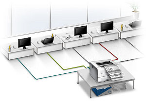 Netzwerkfunktion f&uuml;r komfortables Drucken