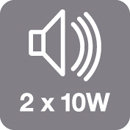 2 x 10W 