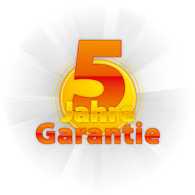 5 Jahre Herstellergarantie