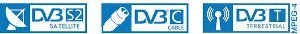DVB-S2, DVB-C, DVB-T