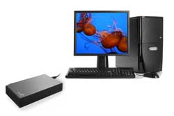 PC mit Seagate Festplatte Expansion