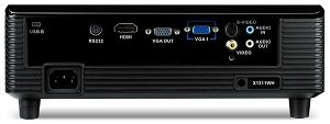 Acer X1311WH DLP Projektor - Anschl&uuml;sse R&uuml;ckseite