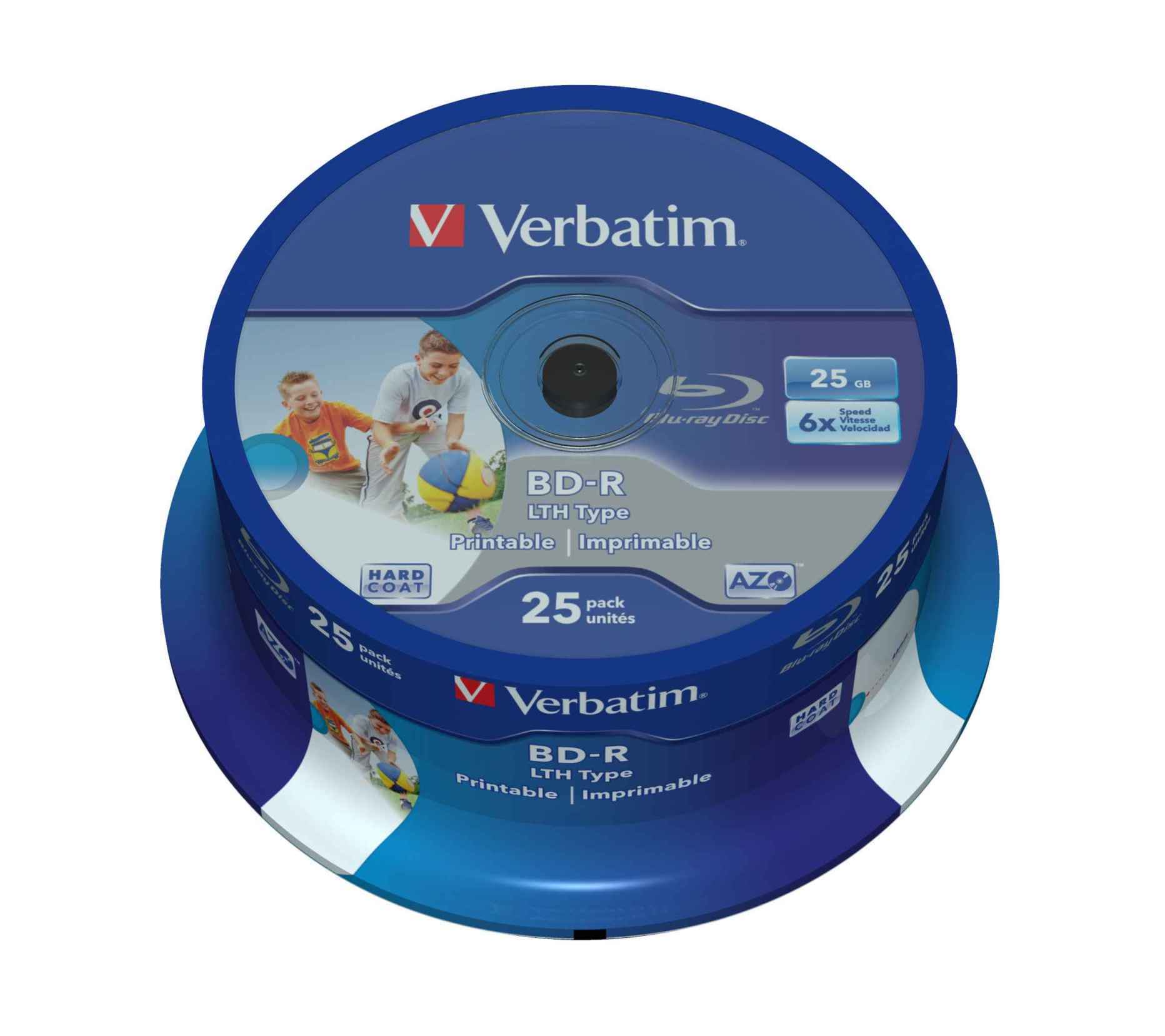 Verbatim BD R SL LTH Blu Ray Blank Discs 25 GB 6x Speed Wide Inkjet 