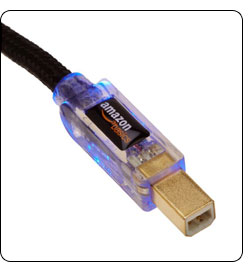 AmazonBasics USB 2.0 A-Male to B-Male Cable with Lighted Ends - Braided (6 Feet / 1.8 Meters)