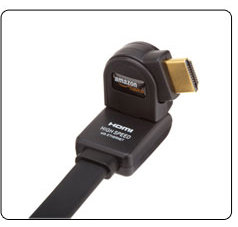 AmazonBasics High-Speed HDMI Flat Cable with Ethernet (6.5 Feet / 2 Meters)