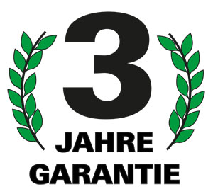 3 Jahre Garantie