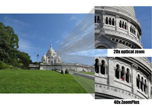 20fach Zoom f&uuml;r gro&szlig;artige Aufnahmen aus weiter Entfernung und ZoomPlus, damit man noch n&auml;her ran kommt