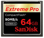 SanDisk Extreme&reg; Compact Flash 90Mb/s