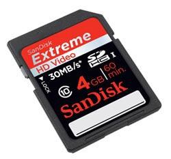 SanDisk Extreme SDHC Memory Card