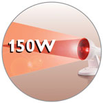 150 Watt Infrarotlampe mit Fokussierungsfunktion