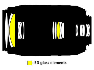 Aufbau des AF-S DX NIKKOR 55-300 mm