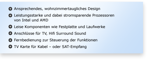 Die Anforderungen an einen HTPC