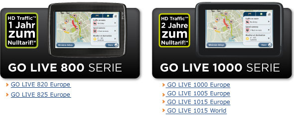 TomTom Live 800/1000 Serie