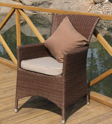Ambientehome 63879 Sessel Somalia Polyrattan, dunkelbraun