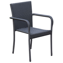 Ambientehome 64000 Sitzgruppe Lubango 7-teilig Polyrattan, Tisch 140 x 70 cm, Gartenm&ouml;bel, Essgruppe, schwarz - Weitere Features