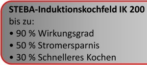 Vorteile der Induktion