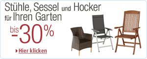 Hocker, Sessel und St�hle f�r Ihren Garten bis -30%