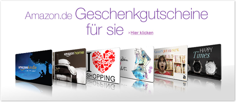 Amazon.de Gutscheine f�r Sie