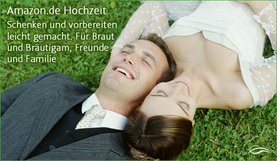 Willkommen bei Amazon.de Hochzeit. Schenken und Vorbereiten leicht gemacht. Für Braut und Bräutigam, Familie und Freunde. Amazon ist die ideale Adresse für Ihre Hochzeitsliste, zur Suche nach Hochzeitslisten oder einfach für die Suche nach dem perfekten Geschenk.