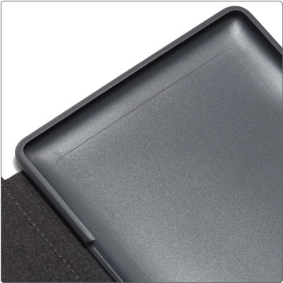 Secures Kindle Touch without hinges or straps