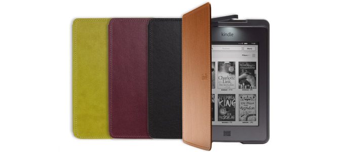 Amazon's official Kindle Touch leather lighted cover