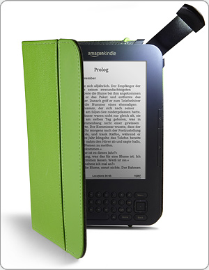 Lederh�lle mit integrierter Leselampe