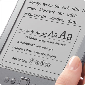 Acht verschiedene Schriftgr��en und drei Schriftarten