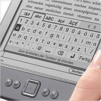 Cursorpad und virtuelle Tastatur zum Navigieren