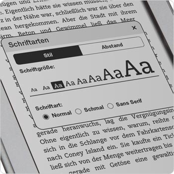 Acht verschiedene Schriftgr��en und drei Schriftarten