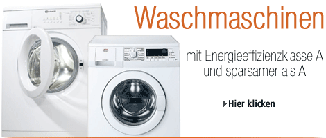 Waschmaschinen mit Energieeffizienzklasse A und sparsamer als A