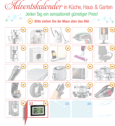 Adventskalender in Küche, Haus & Garten