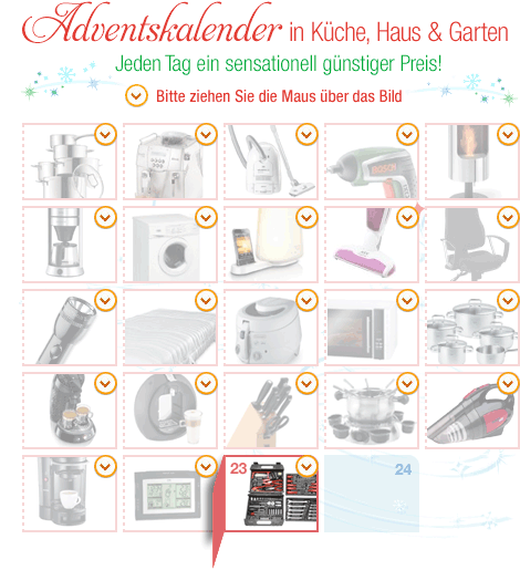 Adventskalender in Küche, Haus & Garten