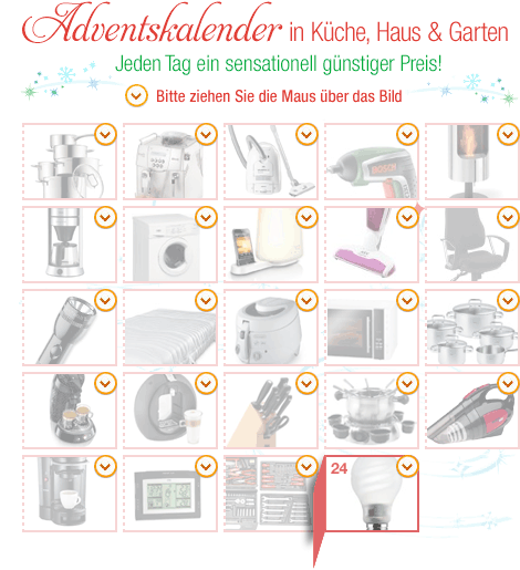 Adventskalender in Küche, Haus & Garten