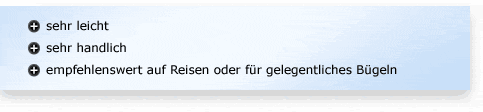 Reise-, Kompakt- und Leichtb�geleisen sind...