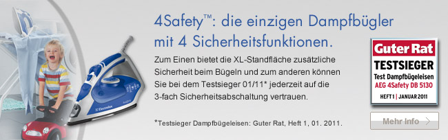 AEG Electrolux: 4safety-Dampfb�geleisen