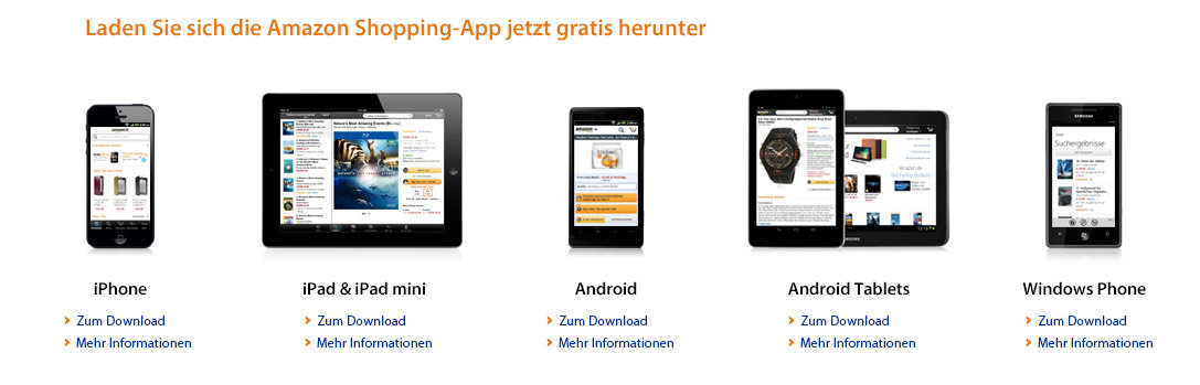 Die Amazon Shopping-App f�r Ihr Ger�t