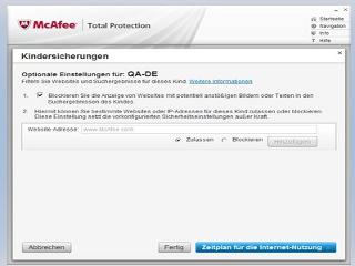 McAfee Total Protection 2012 – Online-Schutz