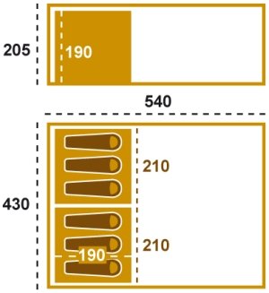 Grand Canyon Parks 6 - Zelt - Grau/ Orange - f&uuml;r 6 Personen - Familienzelt (302025) - Zusatzbild