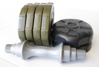 Ultrasport Anti-Roll Hantel Set - 20 kg - Sicherheitshantel System mit eckigem Design - Zusatzbild