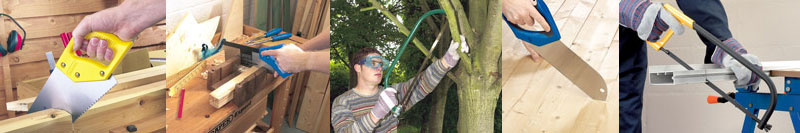 Saws are used to cut materials into different lengths or shapes.