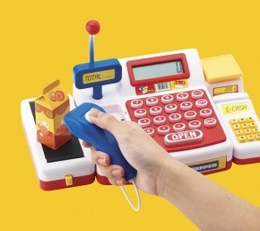 Supermarktkasse mit Scanner