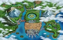 The Unova region from Pok&eacute;mon Black and Pok&eacute;mon White