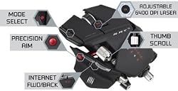Mad Catz R.A.T. 9 Kabellose Gaming-Mouse f&uuml;r PC und Mac