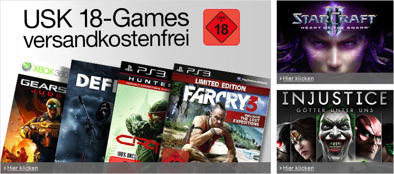 USK 18-Games versandkostenfrei