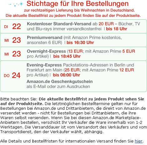 Amazon Liefertermine