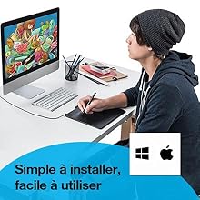 Wacom Intuos Art Blue Pen and Touch Medium Tablette Graphique Bleu